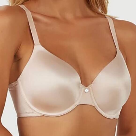Breezies Shine Contour Underwire T-Shirt Bra Size 44C Beige Style A309015 - Picture 1 of 10